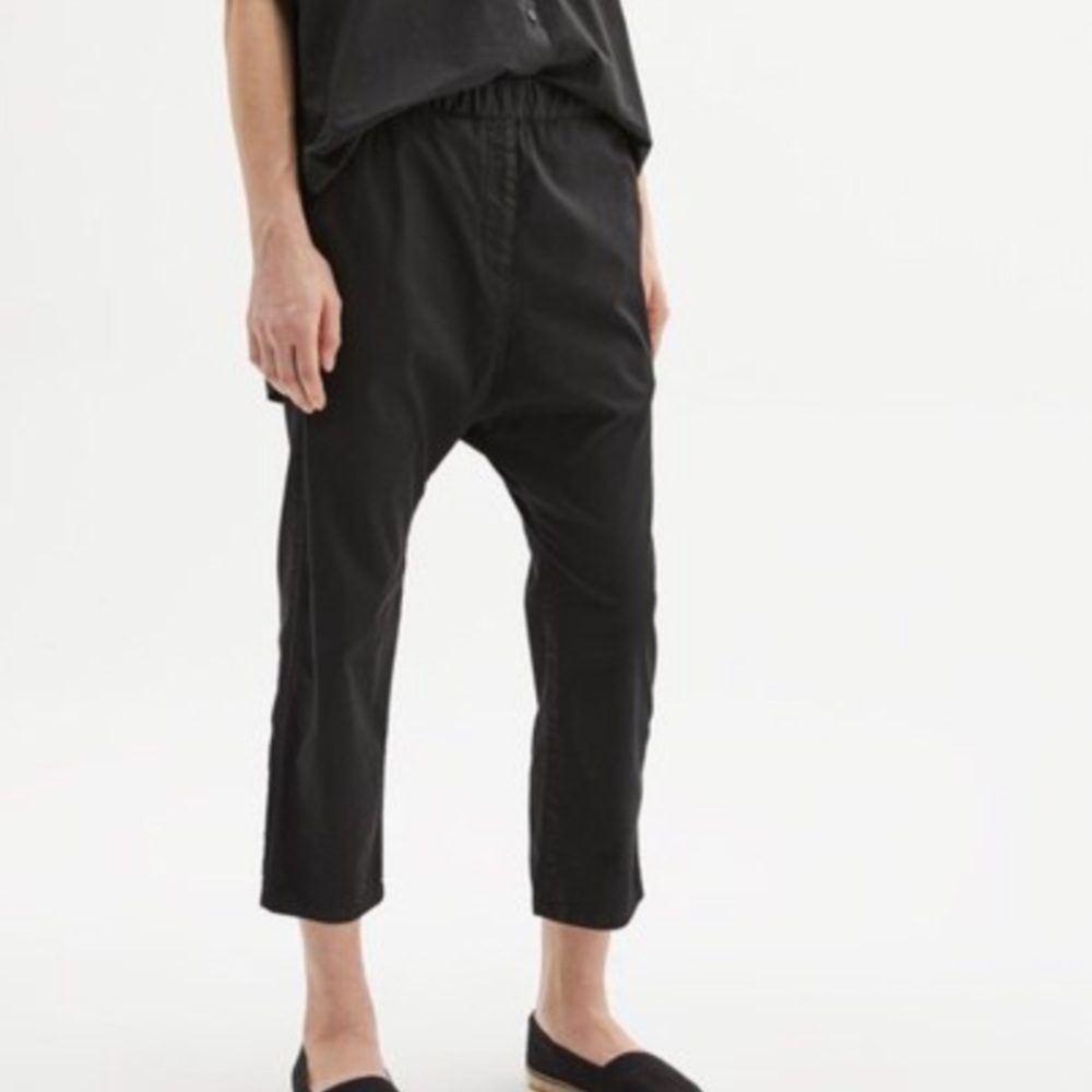 Nili Lotan black pants Casablanca style cropped